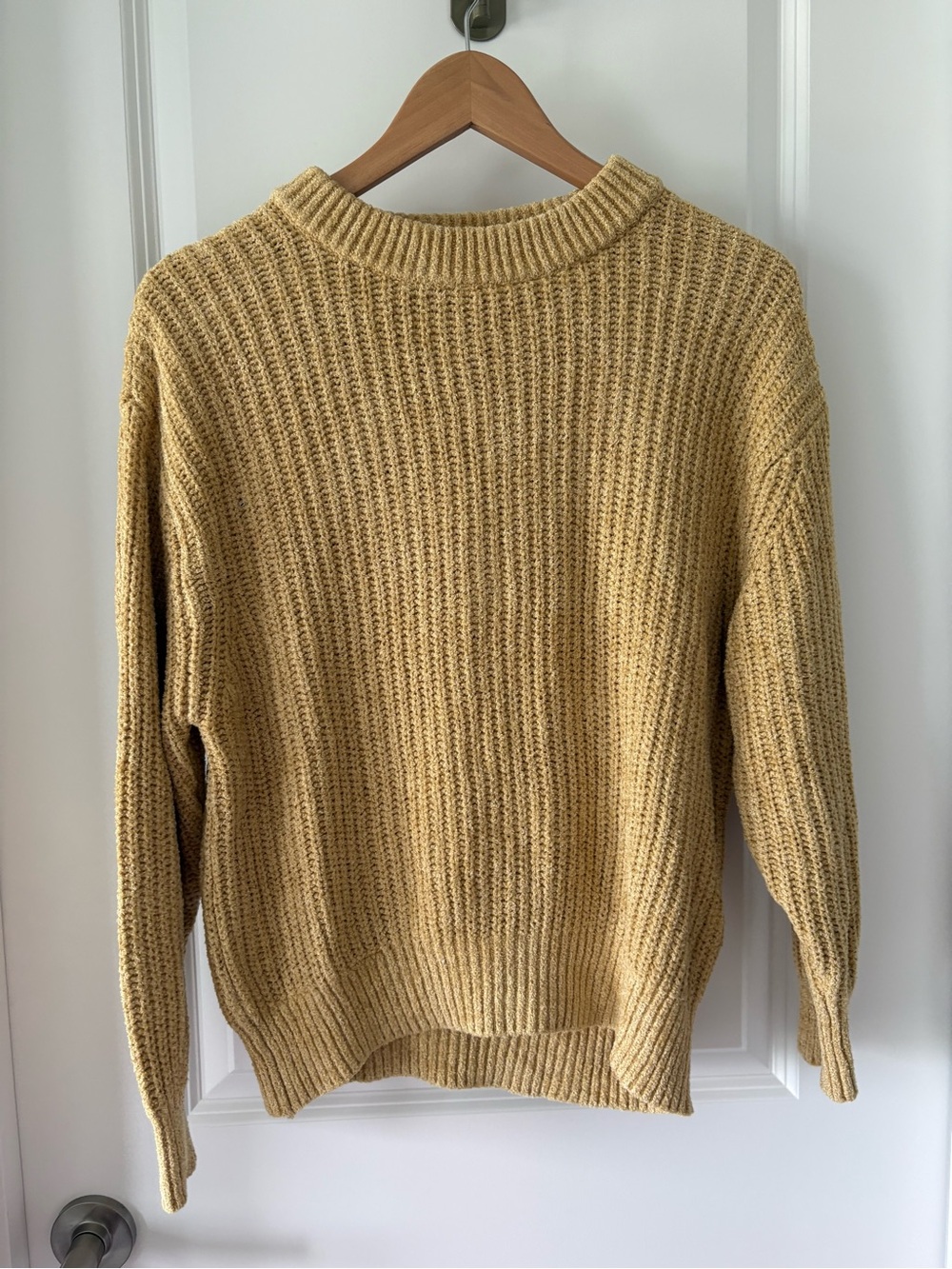 Wilfred Yellow Chunky Rib Knit Sweater Size Large
